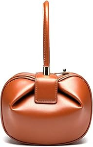 Fashion Designer Women's Genuine Leather Top Handle Handbag Evening Bag Party Prom Wedding Purse | Amazon (US)