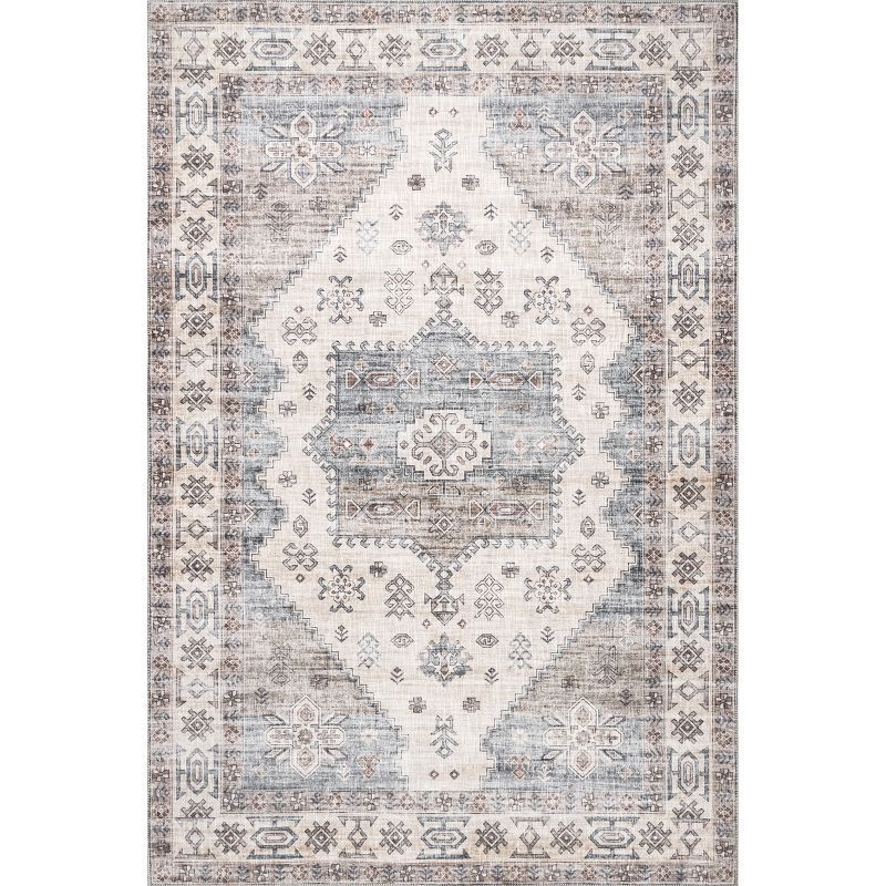 nuLOOM Emani Machine Washable Medallion Area Rug | Target