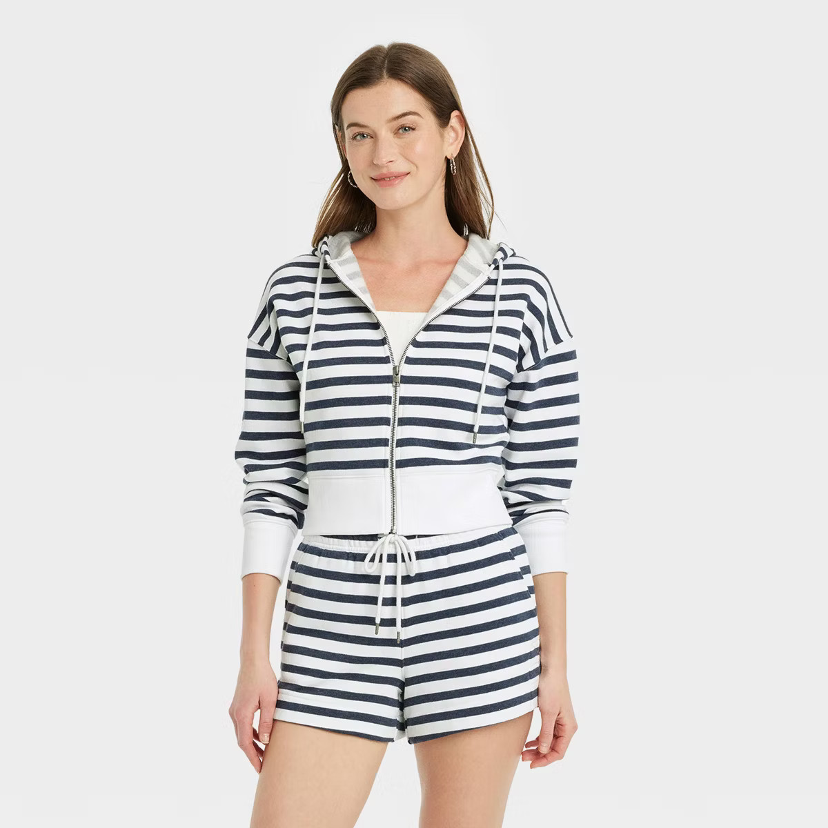 Women's Cropped Hooded Zip-Up Sweatshirt - Universal Thread™ | Target