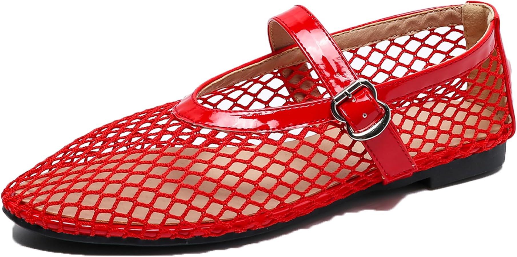Women's Ballet Flats Shoes for Women Mesh Mary Jane Flats Fishnet Comfortable Dressy Netted Balle... | Amazon (US)