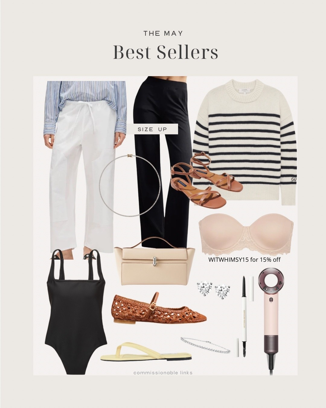 This week’s bestsellers! Striped sweater, cotton pants, travel pants, strapless bra, travel blow dryer, diamond jewelry, lab grown diamond jewelry, one piece swimsuit, summer shoes, sandals

#LTKSeasonal