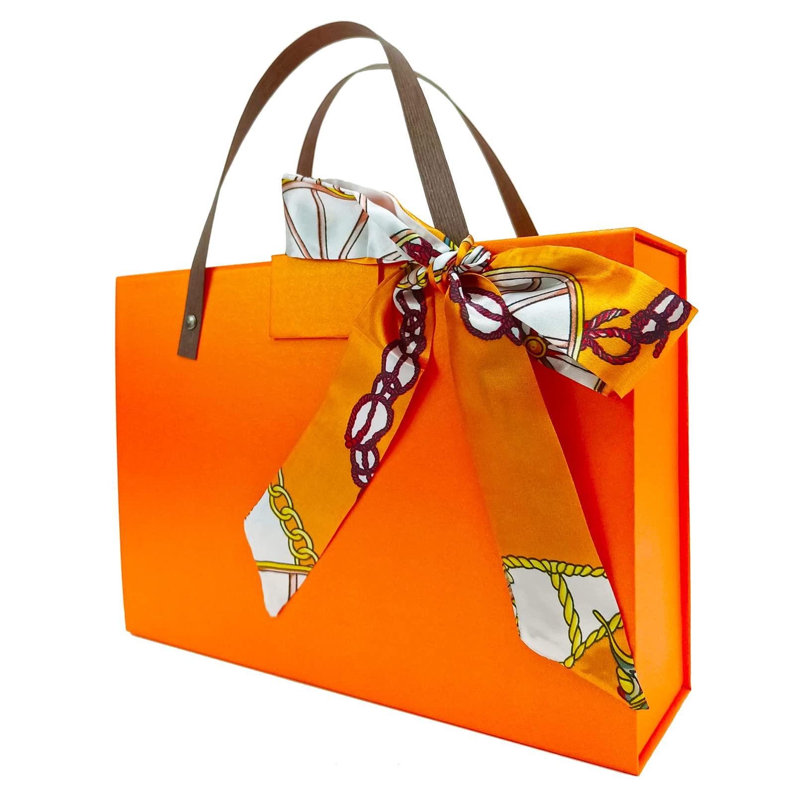 Joyscoop Orange Gift Box - Large Portable Magnetic Box with Lids and Handles, 11x7.6x3.5 Inches | Amazon (US)