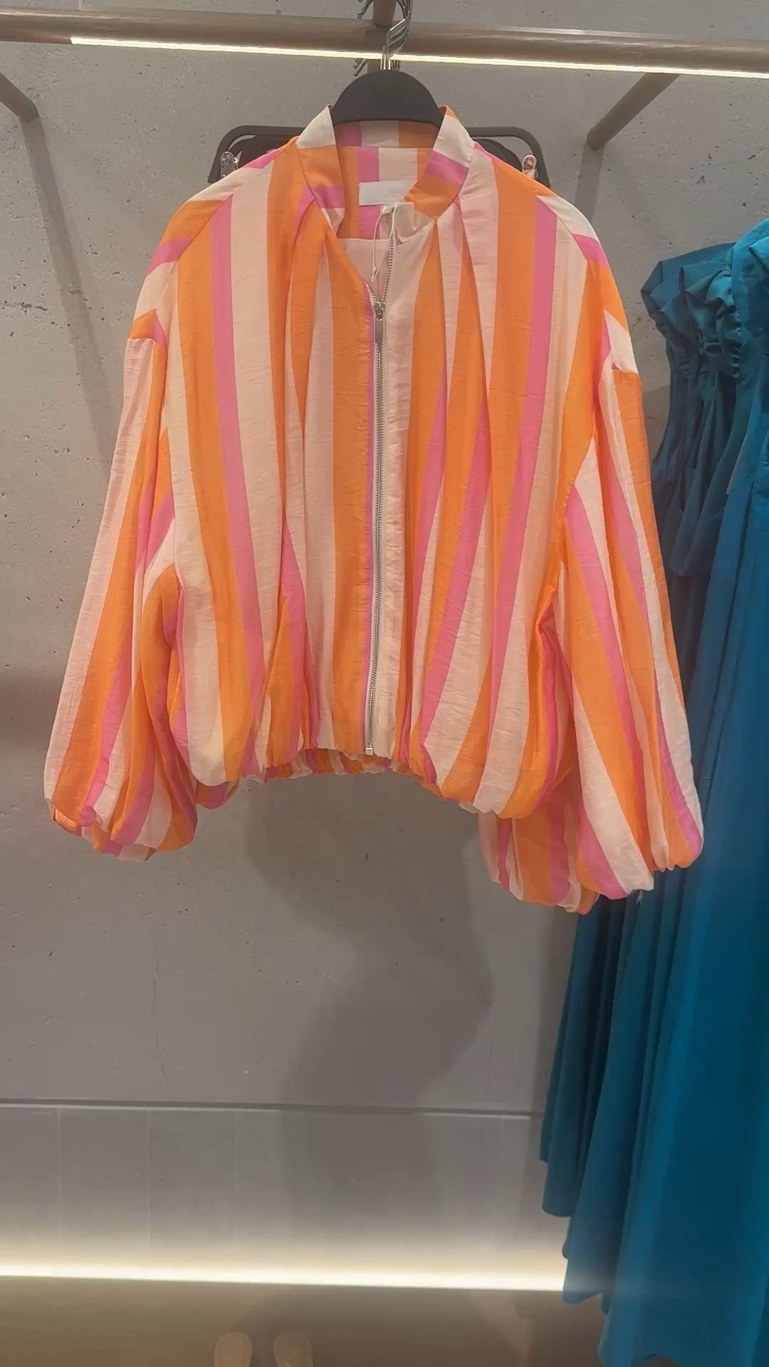 Colorful striped lightweight bomber jacket for cooler evenings this summer!

#LTKootd #LTKMidsize