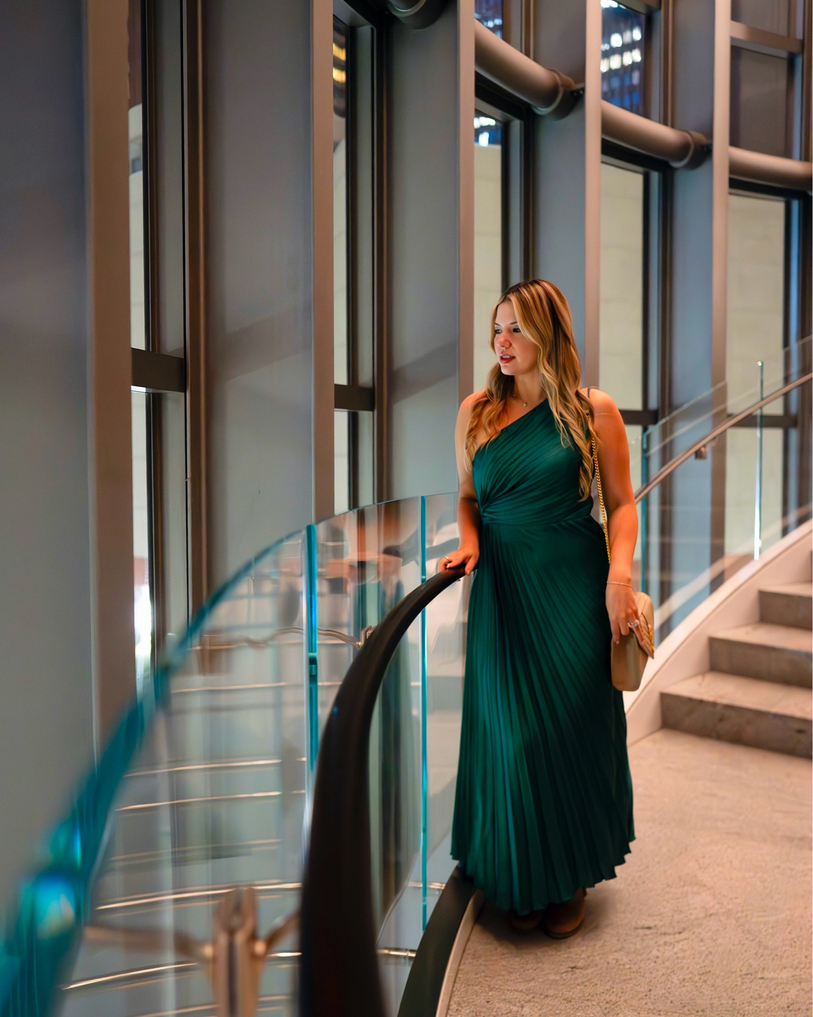 sachin and babi light blue dress Windsor Lola High Slit Satin Dress Rose Gold Brand New With Tags Women's  Large main image 1