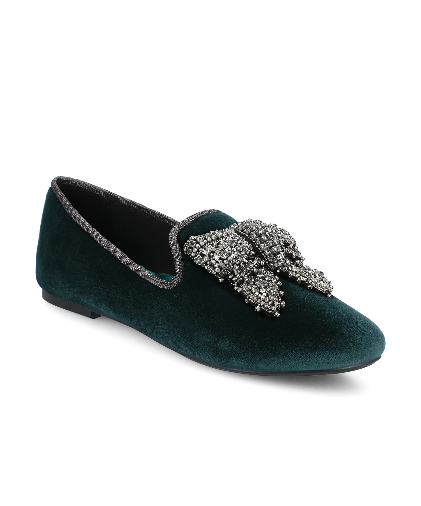 The Starling Monaco Bow - Royal Green Velvet | Birdies