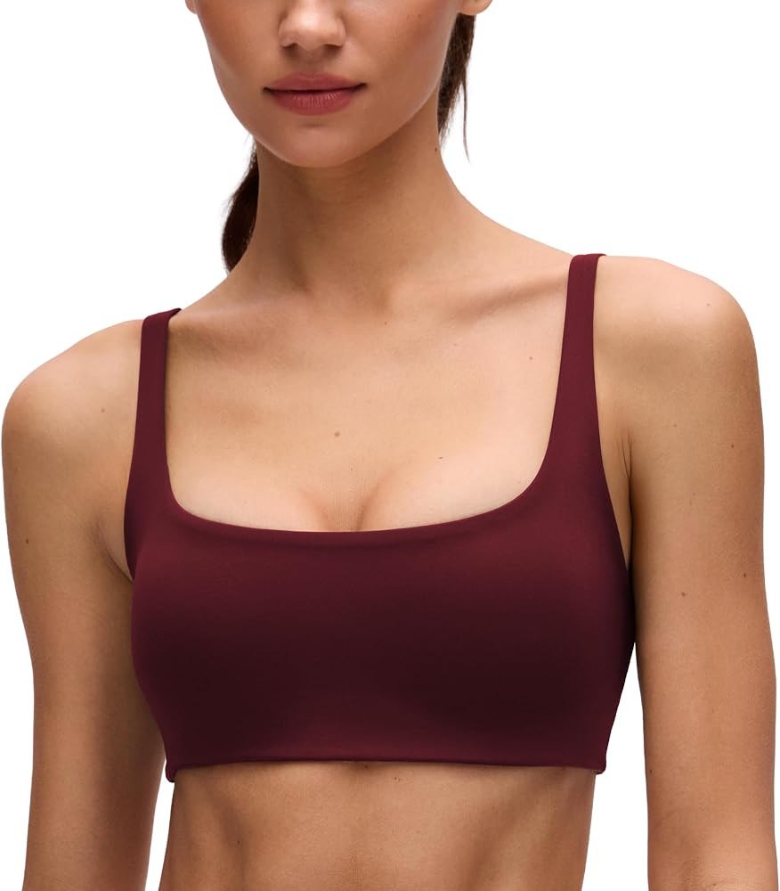 CRZ YOGA Butterluxe Square Neck Sports Bras | Amazon (US)