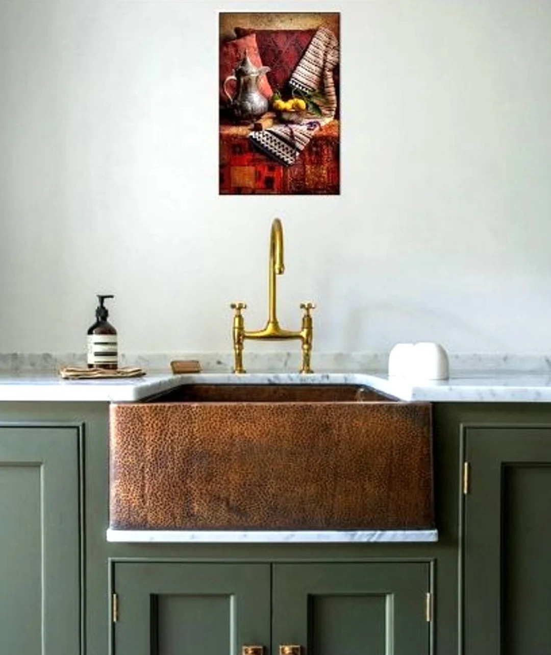 Smooth Unlacquered Brass Kitchen Faucet  Brass Bridge - Etsy | Etsy (US)