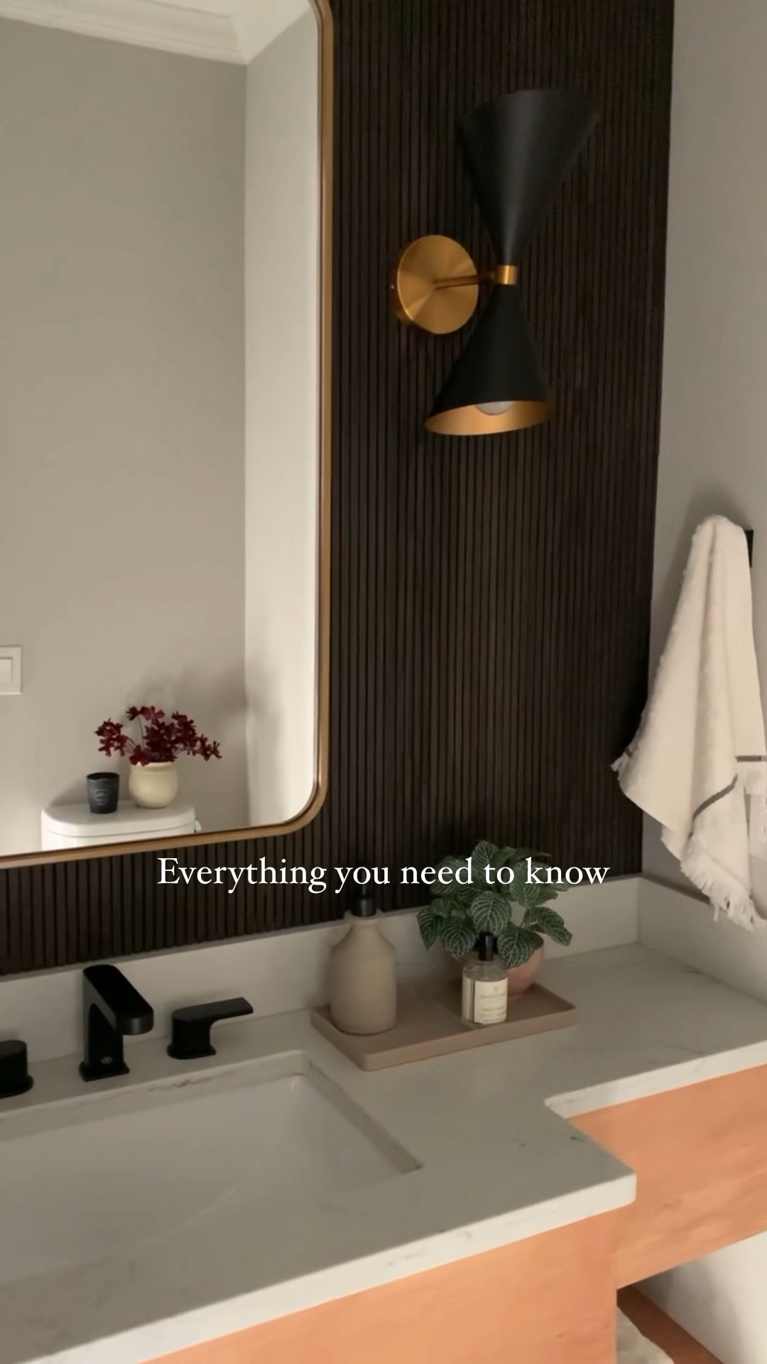 Try this simple wall treatment. This mirror is such a steal and comes in so many sizes! Has a soft brass finish. 
Bathroom decor, pole wrap, bathroom mirrors, decorative mirror, wall sconce, bathroom lighting, modern faucets 



#LTKhome #LTKstyletip #LTKunder100