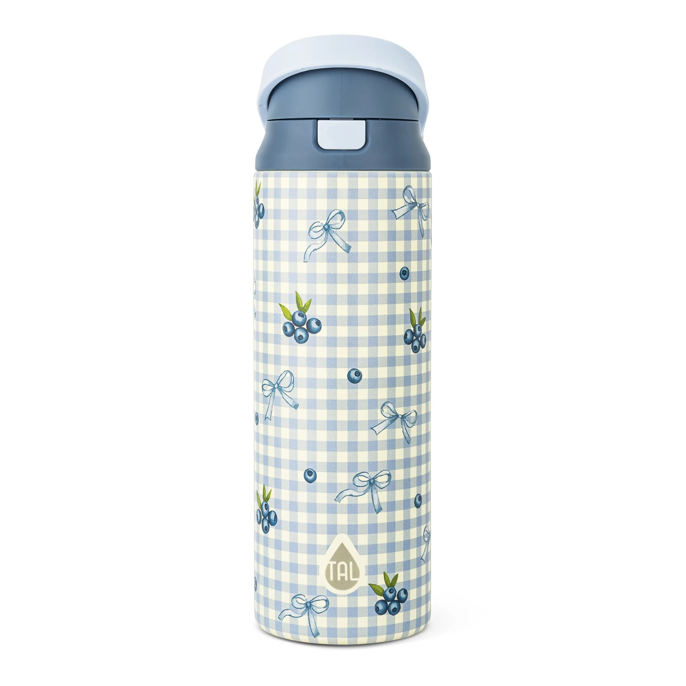 TAL 24oz Stainless Steel 2-in-1 Water Bottle with Straw and Chug Lid, Blueberry | Walmart (US)
