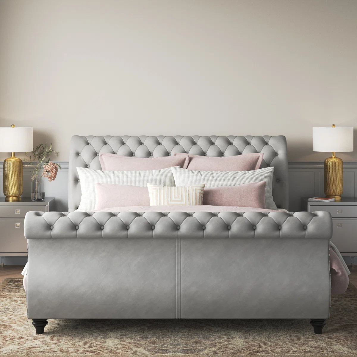 Matos Upholstered Sleigh Bed | Wayfair North America