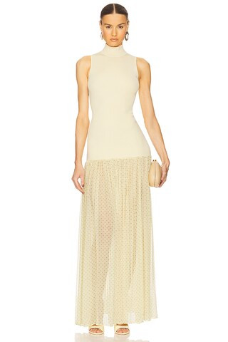 Helsa Costanza Gown in Butter Yellow from Revolve.com | Revolve Clothing (Global)