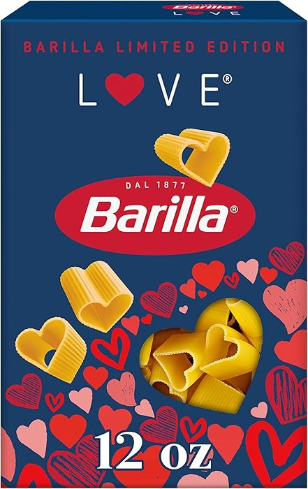 Barilla Limited Edition Love Pasta, Non-GMO Heart Shaped Pasta Made with Durum Wheat Semolina - K... | Amazon (US)