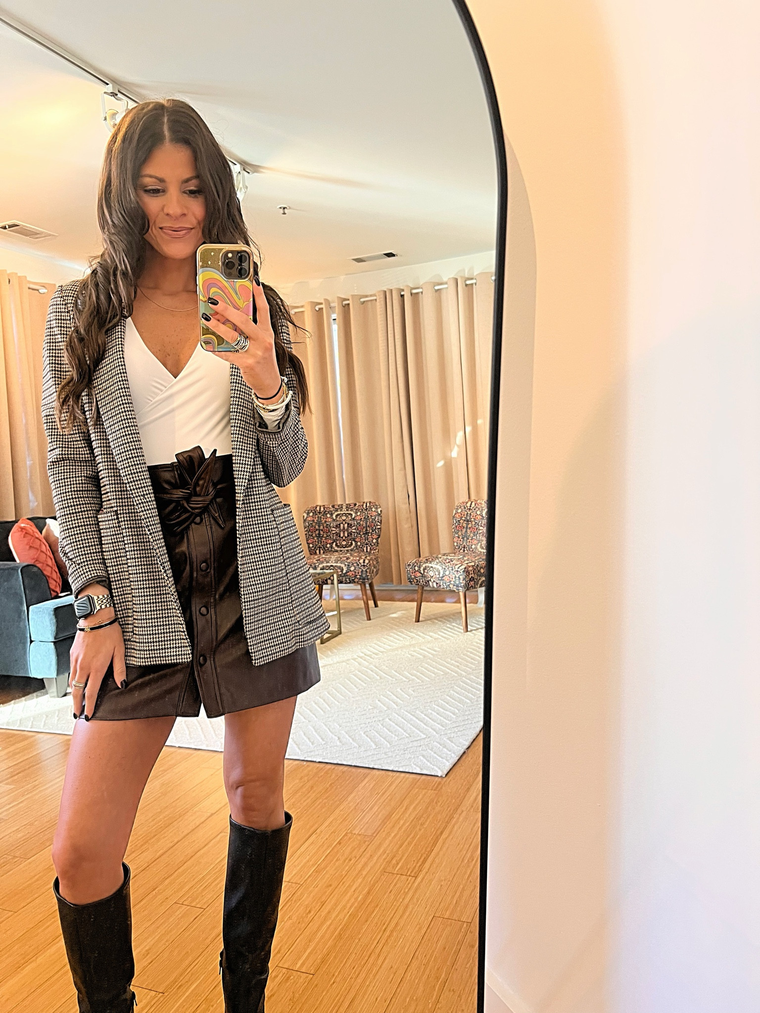 Plaid, leather, & not the average fall weather 🍁 . || Linked all similar options on sale now for Macy’s One Day Sale 🤎🤍🖤. 

#LTKItBag #LTKStyleTip #LTKSaleAlert