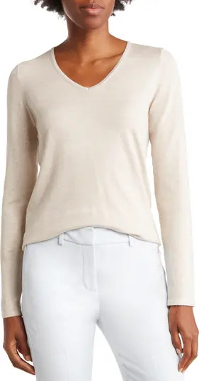 T Tahari V-Neck Knit Sweater | Nordstromrack | Nordstrom Rack