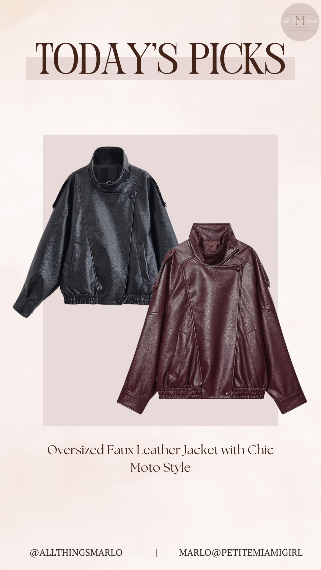 Oversized Faux Leather Jacket with Chic Moto Style 

 #LTKSeasonal #LTKWorkwear #LTKTravel