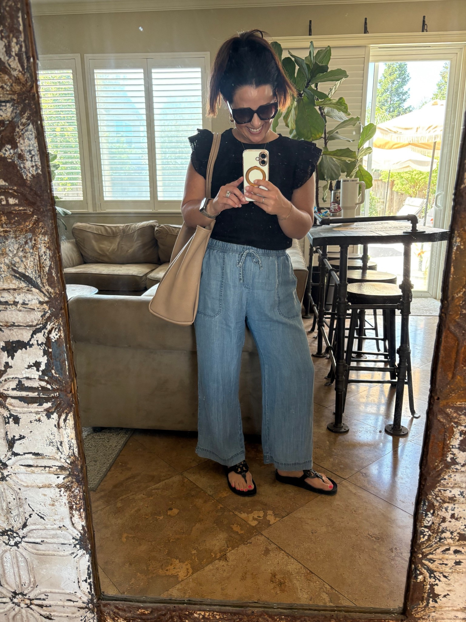 Two more days until summer break! I am teacher tired! Love these drawstring pants, they feel like pajamas and are petite friendly. 

#LTKWorkwear #LTKOver40 #LTKSummerEdit