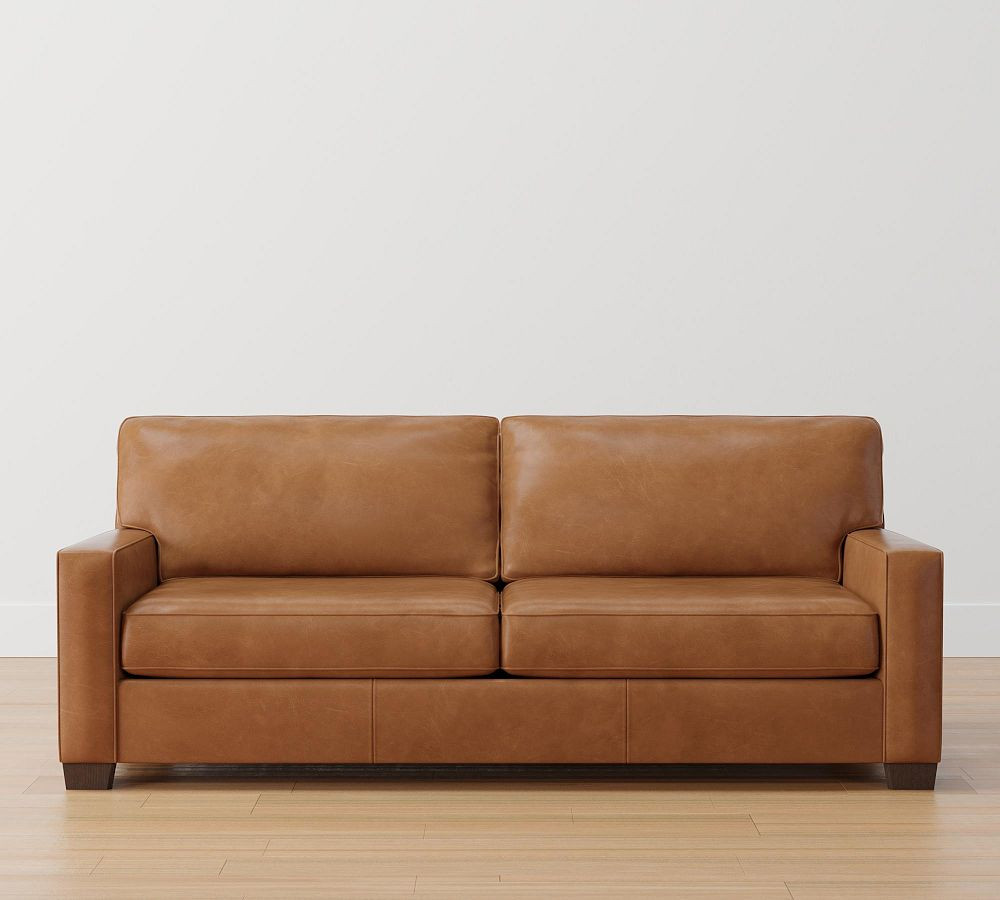 Buchanan Square Arm Leather Sofa | Pottery Barn (US)