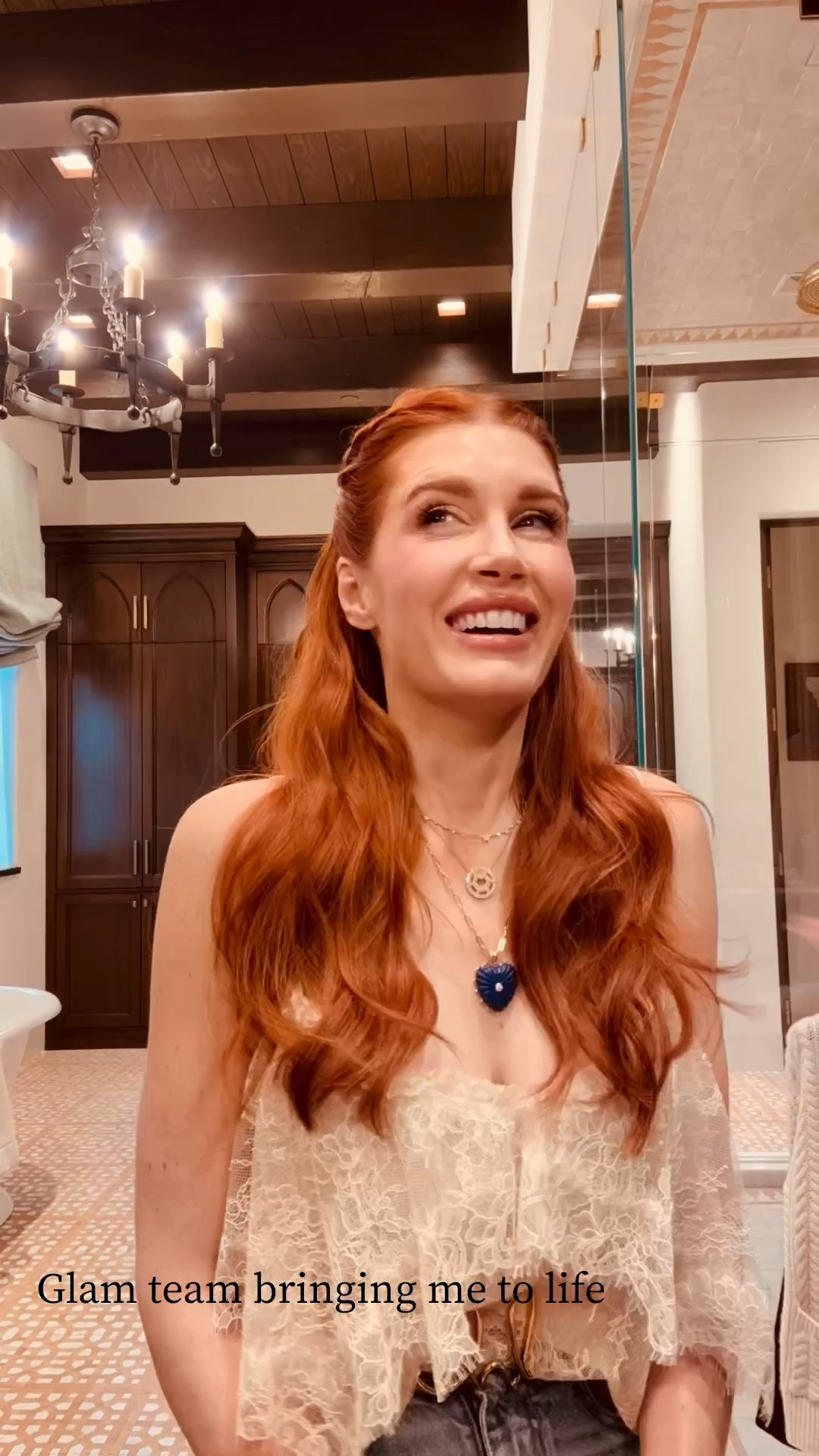 Anna and Lauren are wizards at making me look my best ✨
Wearing this Lacey top from Love Shack back with my Chloe belt and jeans - all to film at my house today 🎥

#LTKWorkwear #LTKBeauty