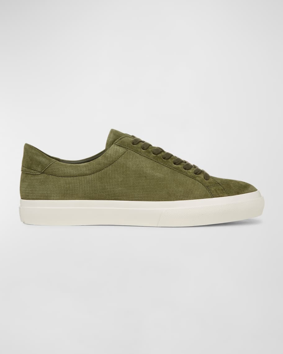 Vince Men's Fulton Canvas Suede Sneakers | Neiman Marcus