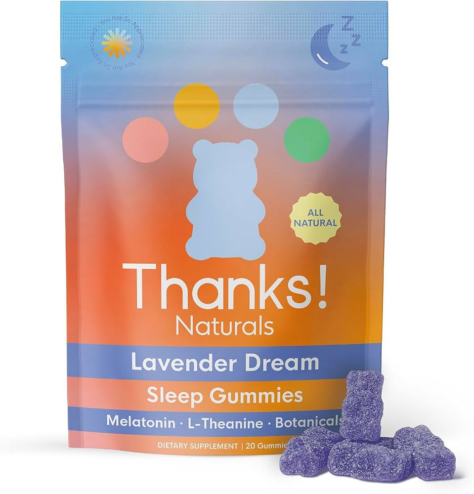 Lavender Dream Night Gummies, Botanical Blend with Melatonin, L-Theanine & Magnesium, Relaxing Be... | Amazon (US)