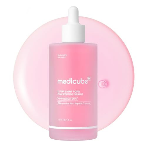 medicube PDRN Pink Peptide Serum with Salmon DNA | Ultra Light Hydrating Serum with Hyaluronic Acid | Fast-Absorbing Glow Care for Skin Clarity | Korean Skincare, 3.71 fl. Oz | Amazon (US)