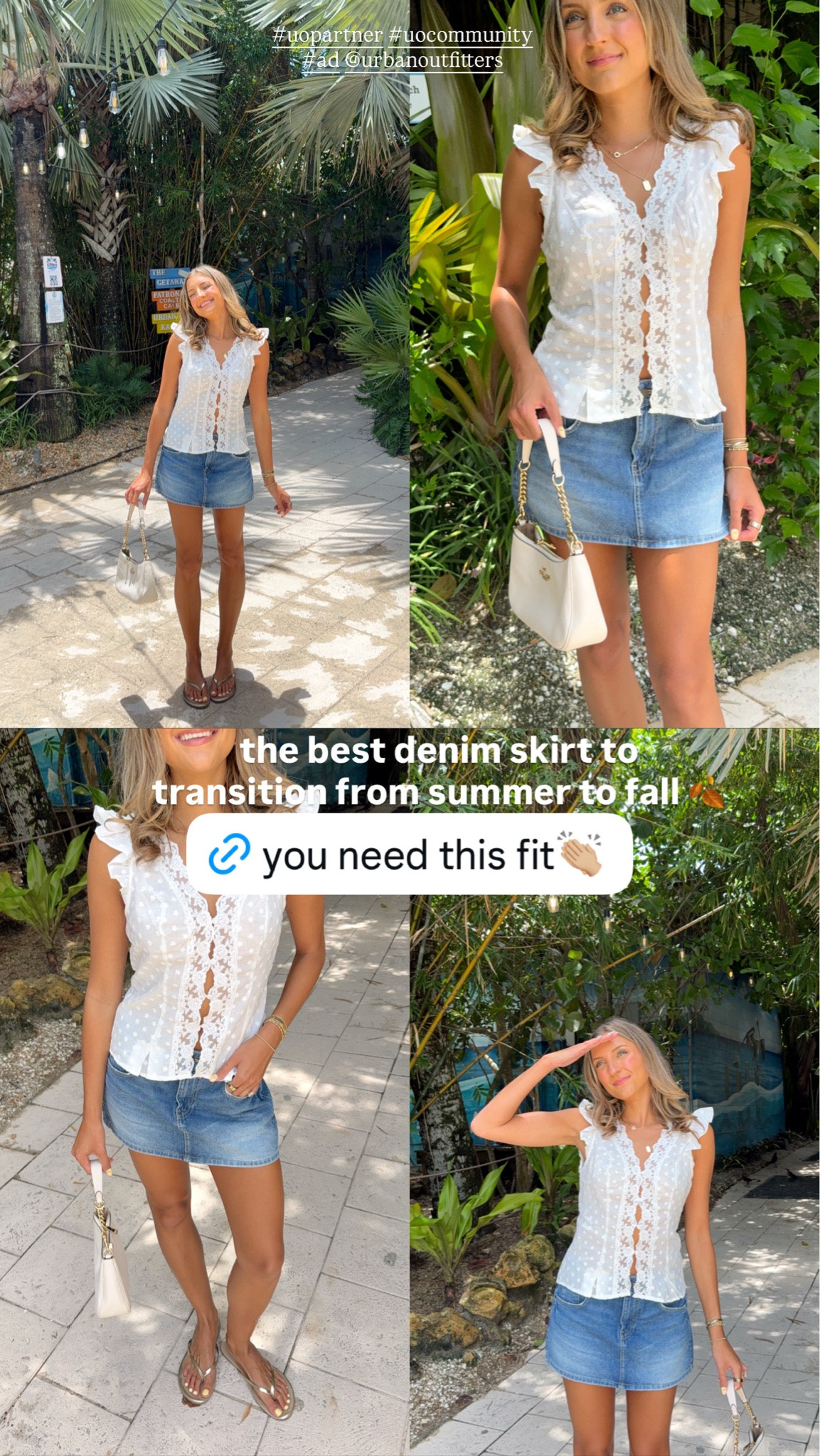 #uopartner so many cute new denim + tops from @urbanoutfitters - the best wardrobe staples for summer to fall transition outfits & back to school season 💕🛍️ wearing a 24/00 and XS. #uocommunity #BDG