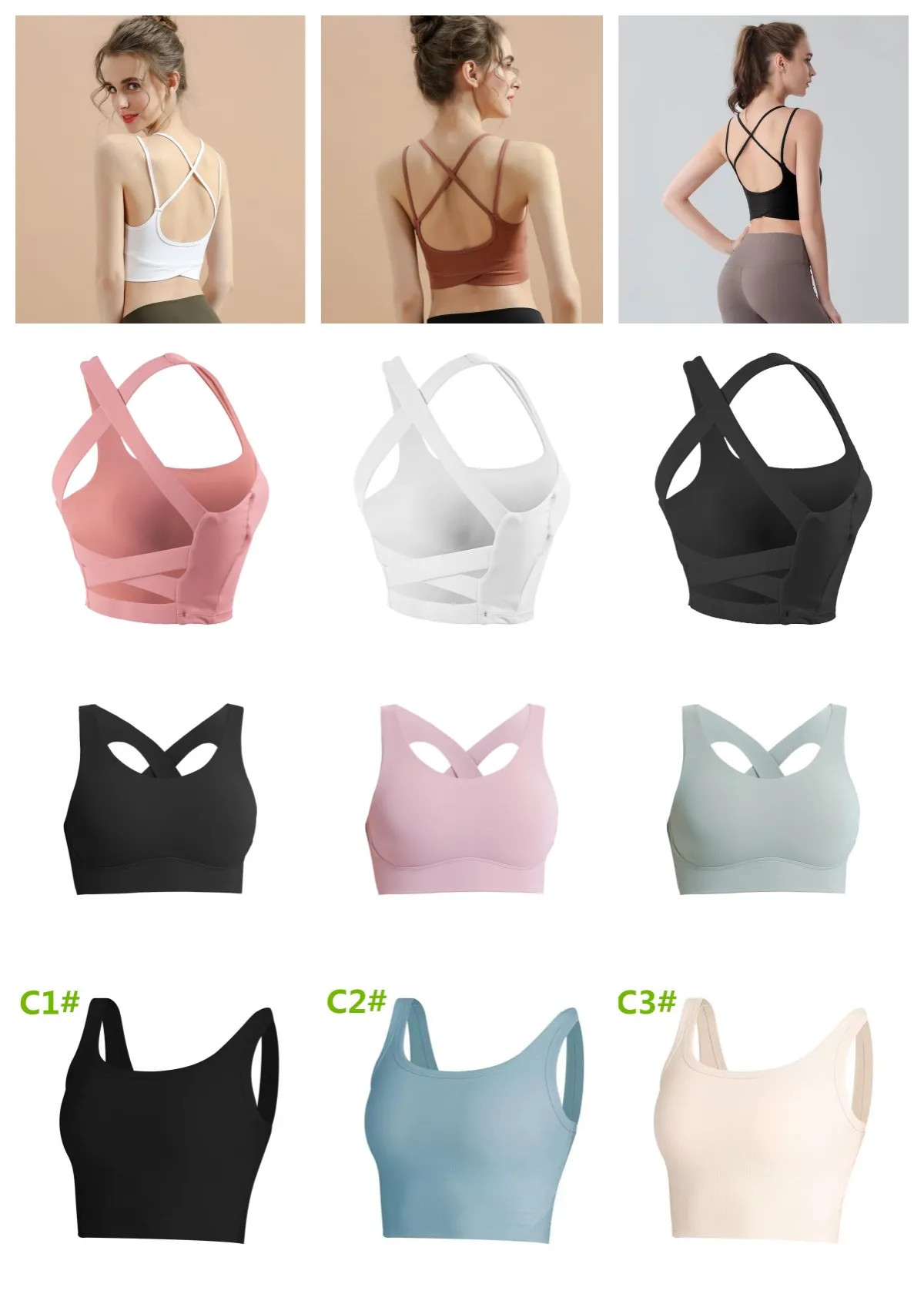 1:1 LULU LEMON Dupe Women Sports Bra Wirefree Padded Medium Support Yoga Bras Gym Running Workout... | DHGate