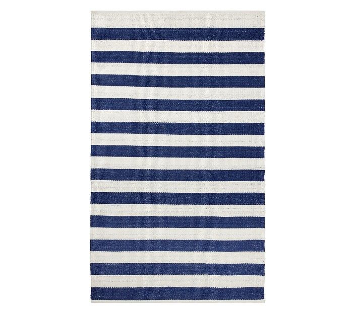 Rugby Stripe Indoor/Outdoor Rug | Pottery Barn Kids