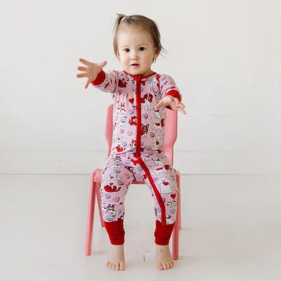 Pink Furever Valentines Two-Piece Bamboo Viscose Pajama Set | Little Sleepies