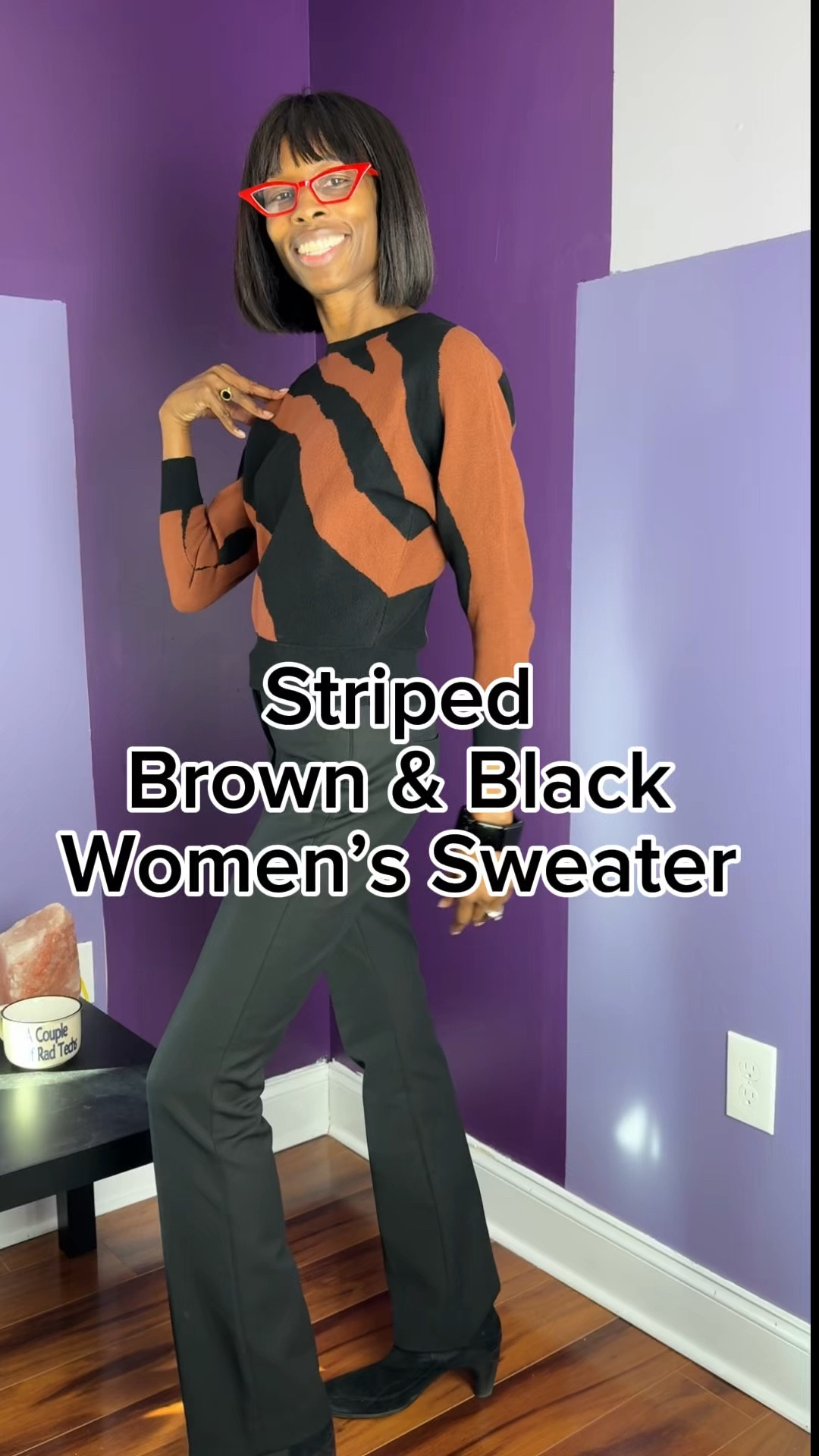 Asymmetric, Striped brown and black women’s sweater is perfect for the winter weather and stylish too  

#LTKStyleTip #LTKWorkwear #LTKSeasonal