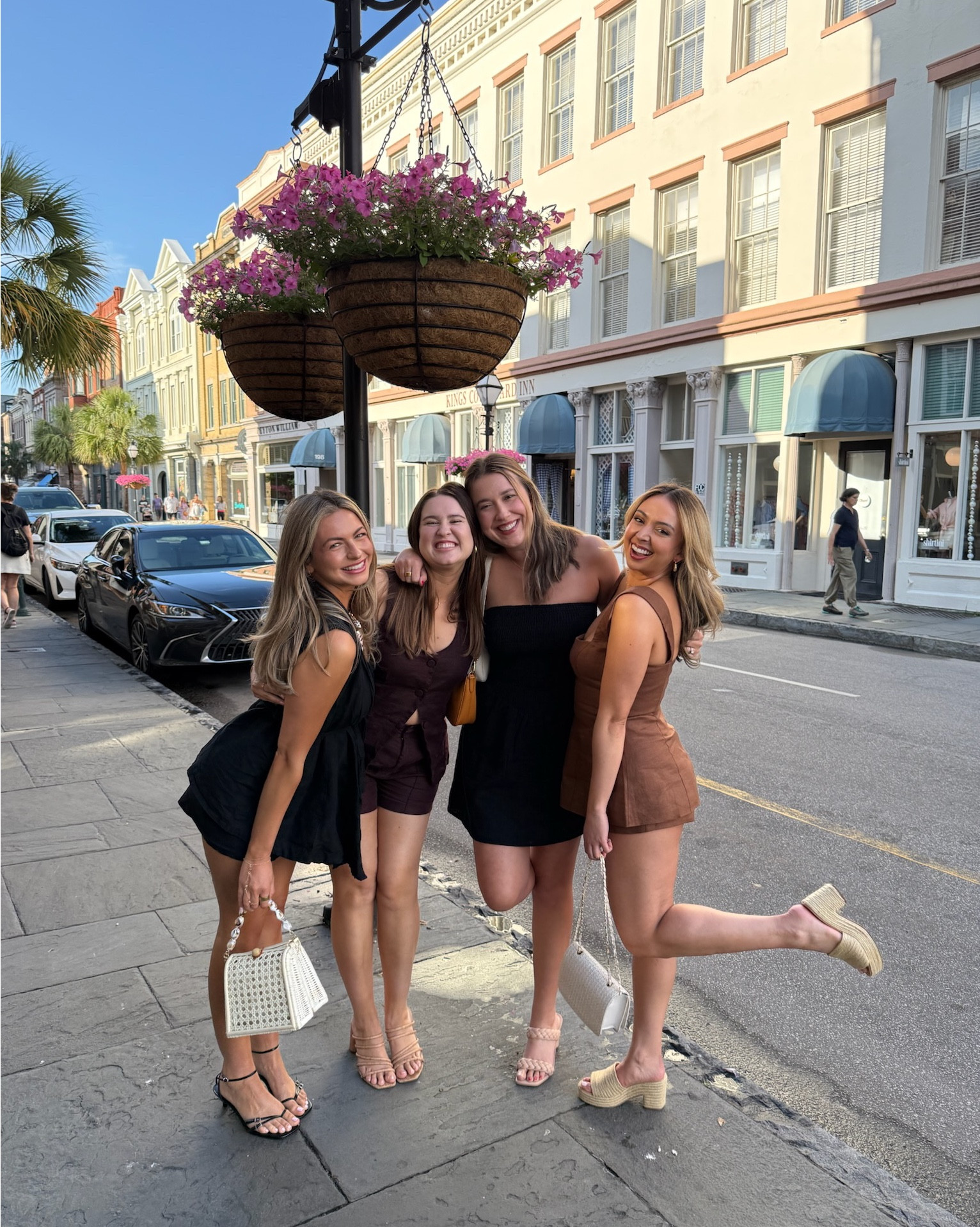 Brown linen two piece set - wire this the first night of my friends wedding weekend, the shorts are a little short so I would size up on those. 

#LTKStyleTip #LTKTravel