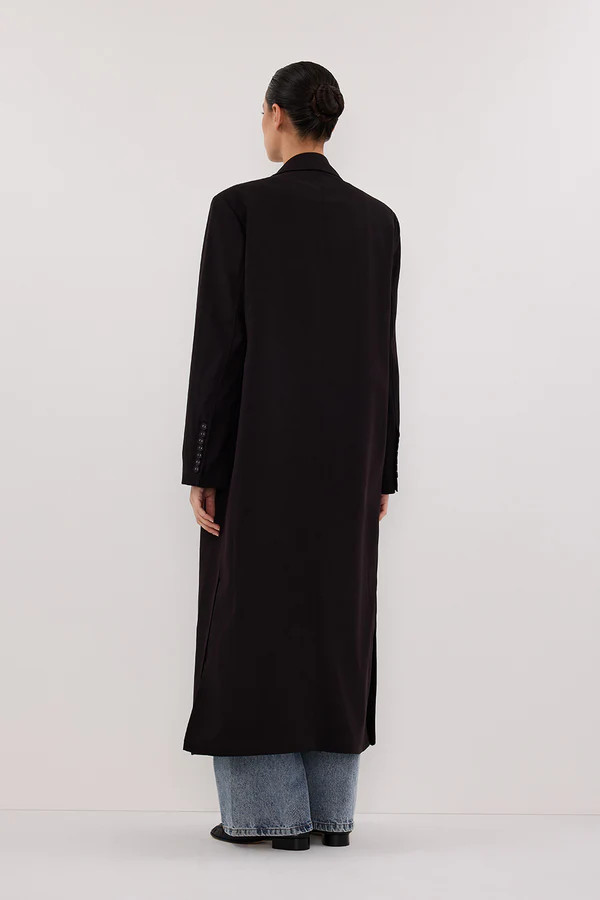 CELINA BLACK WOOL BLEND COAT | DISSH
