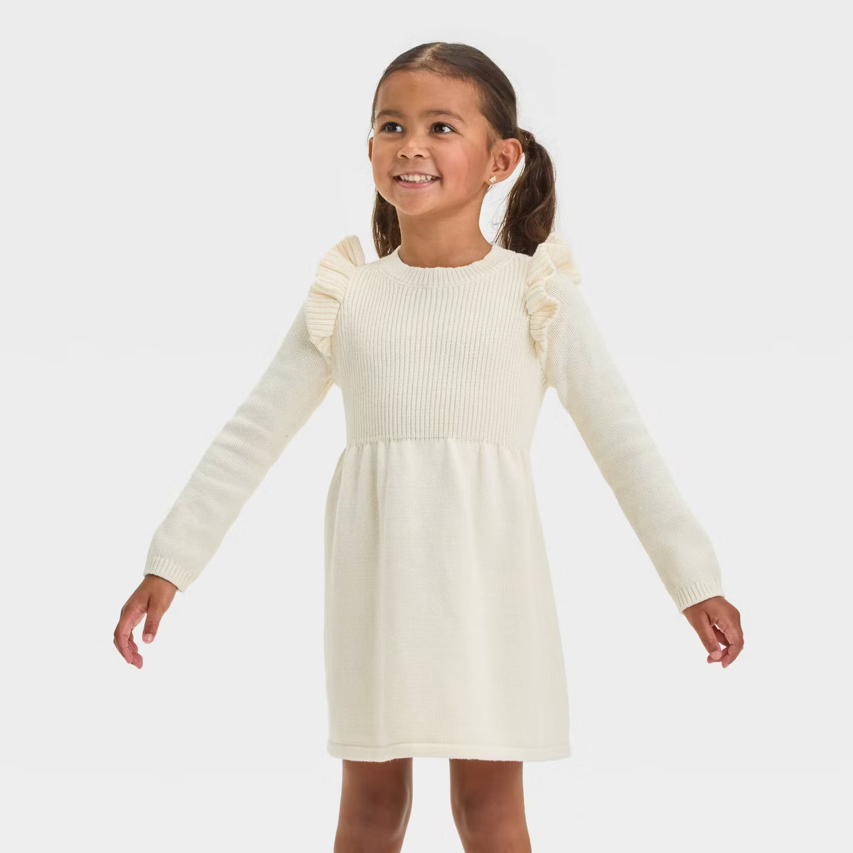 Toddler Girls' Solid  Ribbed Sweater Dress - Cat & Jack™ | Target