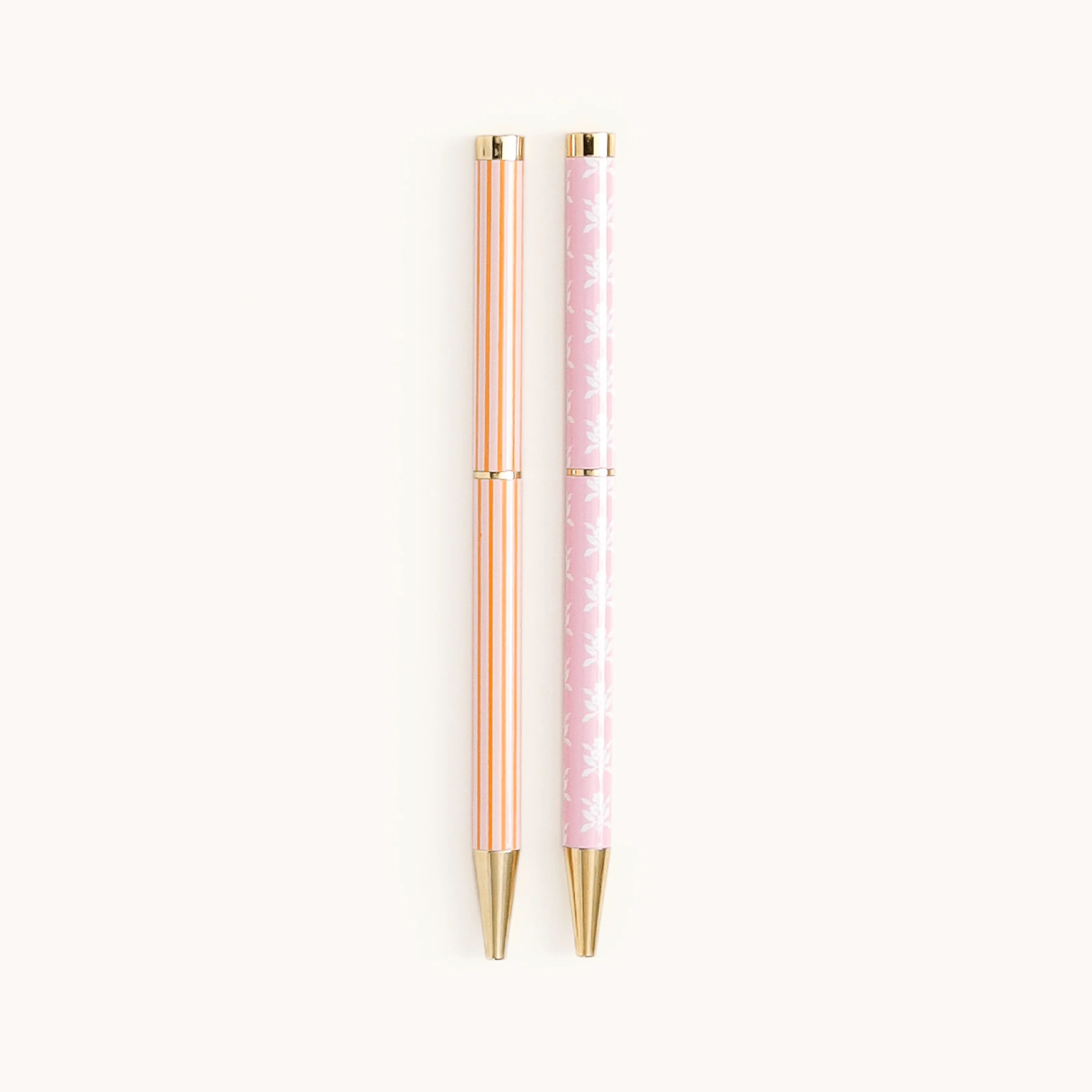 Twist Pen Set, Cabana Pinstripe & Blush Block | Simplified