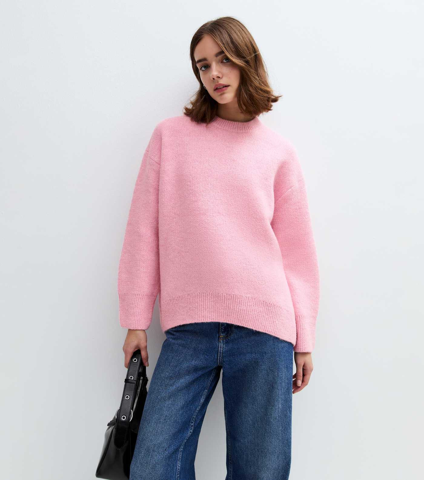 Pink Oversized Crew Neck Jumper
						
						Add to Saved Items
						Remove from Saved Items | New Look (UK)