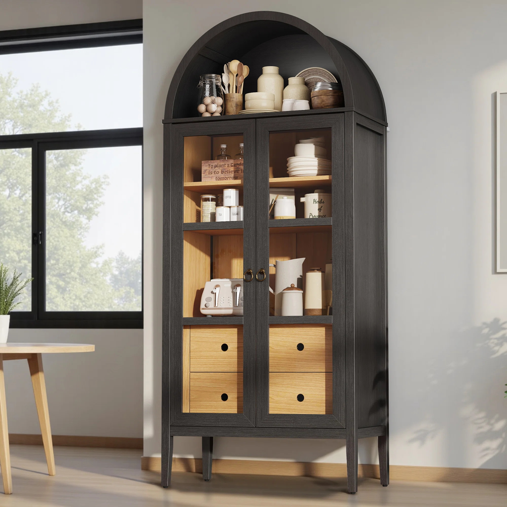 71" Tall Modern Kitchen Pantry With Drawer & Adjustable Shelves | Wayfair North America