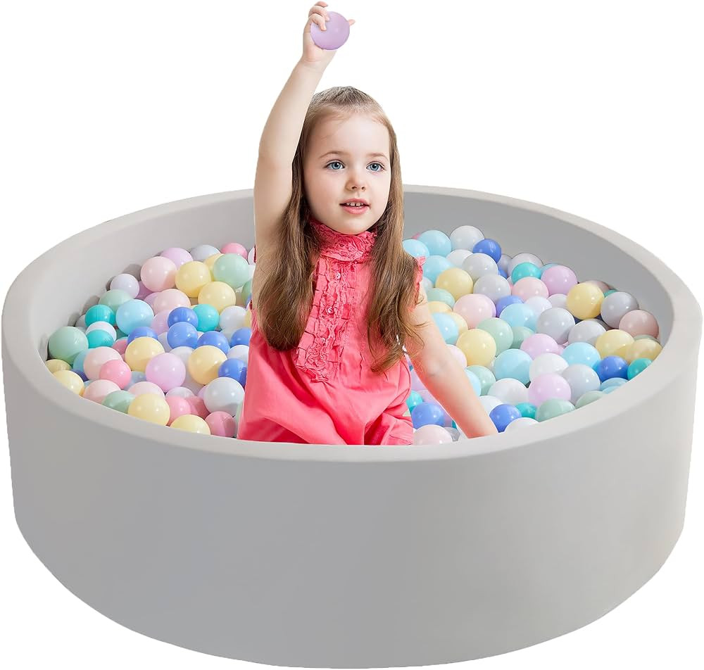 Ball Pit for Toddlers 35.43''x11.81 Baby Ball Pit Soft Memory Foam Ball Pit Round Kids Ball Pit I... | Amazon (US)