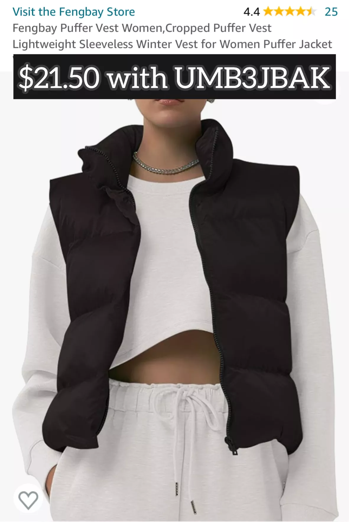 Fengbay Puffer Vest Women,Cropped … curated on LTK