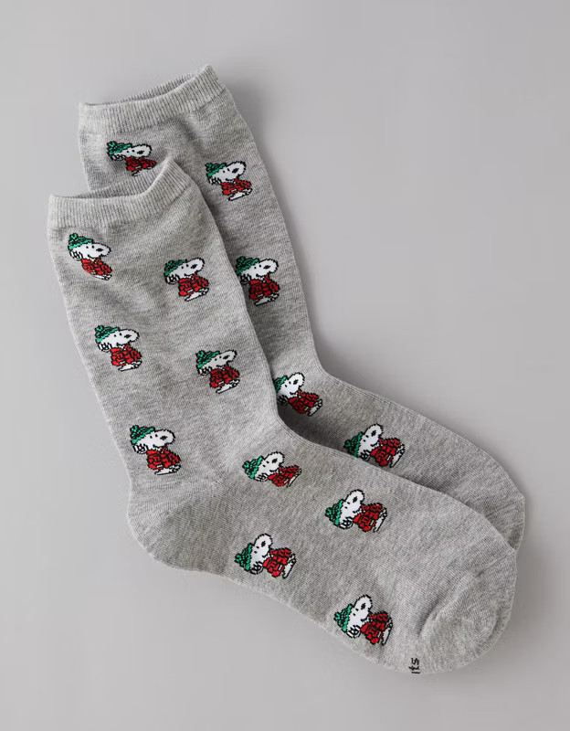 AE Peanuts Crew Socks | American Eagle Outfitters (US & CA)