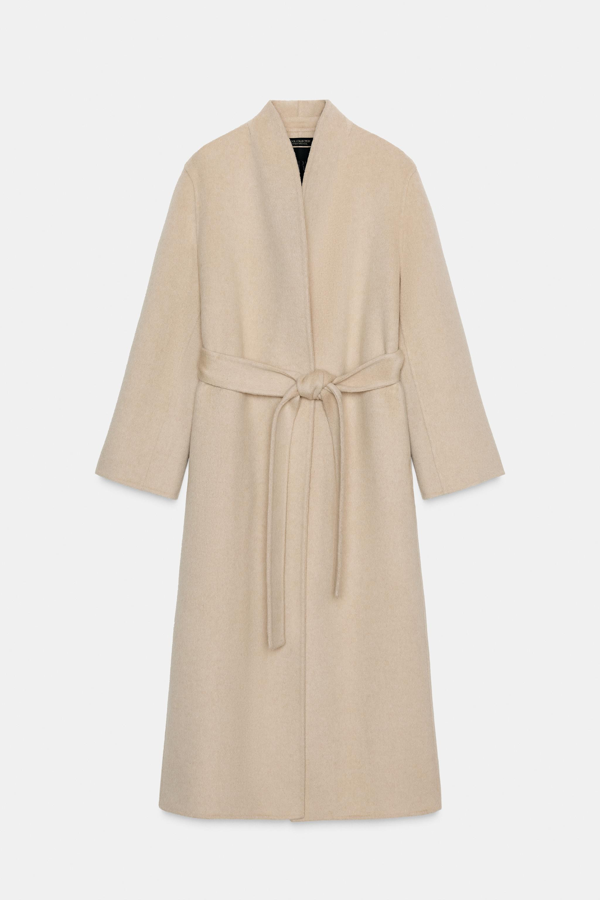 ZW COLLECTION LIMITED EDITION MINIMAL WOOL BLEND COAT | Zara US