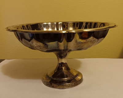 Vintage Oneida Silversmith's Footed Pedestal Silverplated Dish Bowl, Candy Dish | eBay US