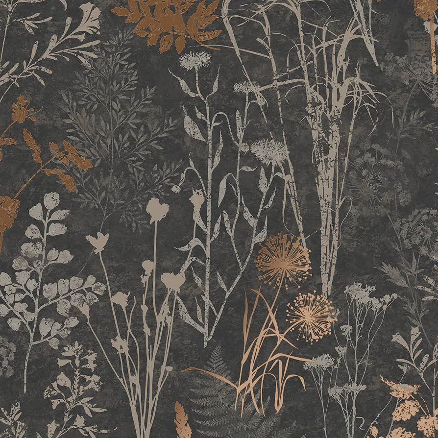 Superfresco Easy Organics Black and Copper Wallpaper | Amazon (US)