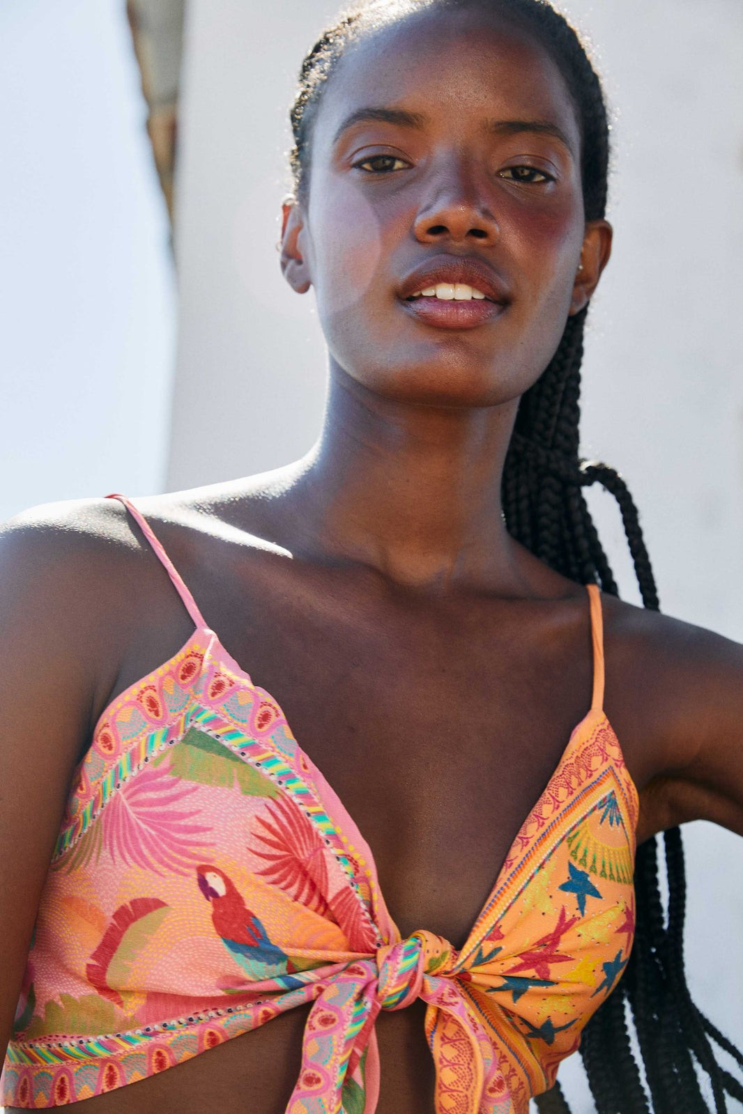 Mixed Scarves Top | FarmRio (US)