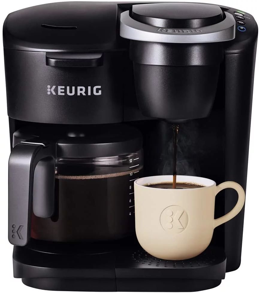Keurig K-Duo Essentials Coffee Maker, with Single Serve K-Cup Pod and 12 Cup Carafe Brewer, Black... | Walmart (US)
