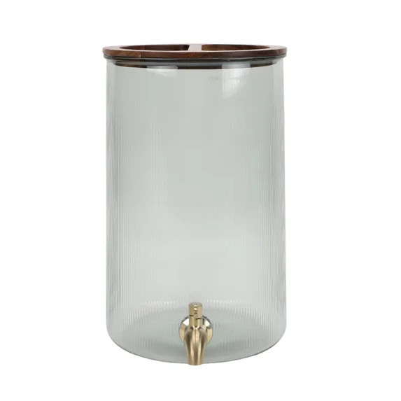 Better Homes and Gardens 2-Gallon Green Countertop Beverage Dispenser with Acacia Wood Lid | Walmart (US)