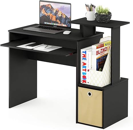 Furinno Econ Multipurpose Home Office Computer Writing Desk, Black/Brown | Amazon (US)