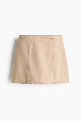 H & M - A-Line Mini Skirt - Light Beige | H&M (US + CA)