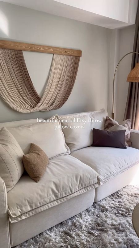 beautiful neutral throw pillow covers! shop small! 🤎🤎

#LTKhome #LTKVideo