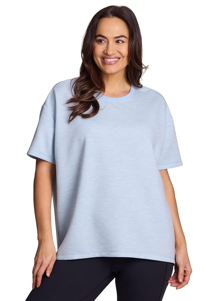RBX Oversized T-Shirt for Women, Luxe Athleisure Fabric Loungewear Short Sleeve Workout Top with ... | Amazon (US)