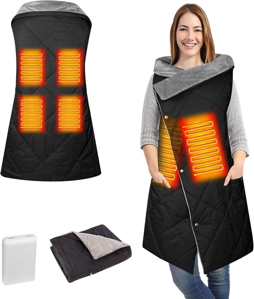 Heated Blanket Battery Operated, USB Cordless Electric Blanket with Battery and 3 Heating Levels,... | Amazon (US)